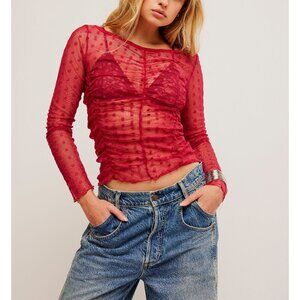🌙FREE PEOPLE Most Likely Layering Top/Glass Roses🌙